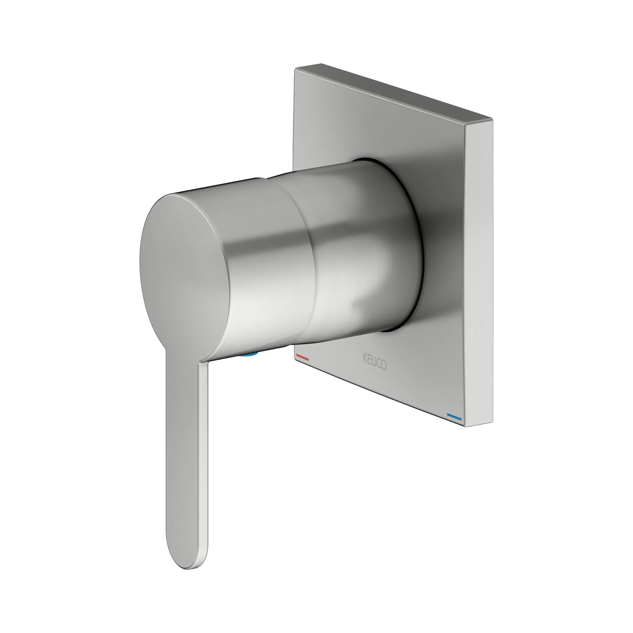 KEUCO IXMO Einhebelmischer Unterputz IXMO Flat mit eckiger Rosette/IXMO Flat Edelstahl-finish KEUCO IXMO Einhebelmischer Unterputz IXMO Flat mit eckiger Rosette/IXMO Flat Edelstahl-finish