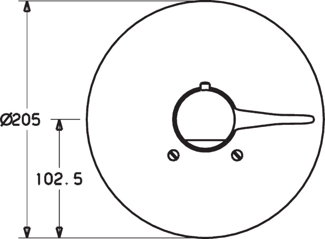 HA Fertigmontageset für Brausebatterie HANSA 0861 Rosette rund Chrom