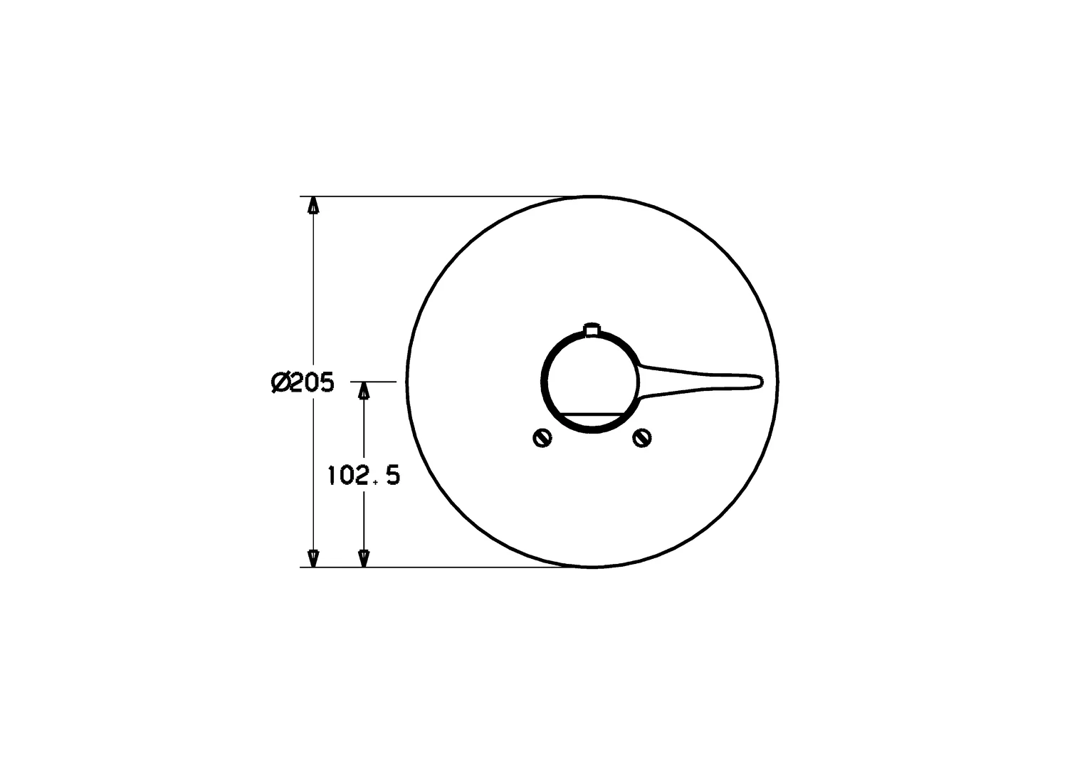 Hansa Duscharmatur Thermostat Fertigmontageset für Brausebatterie 0861 Rosette rund Chrom