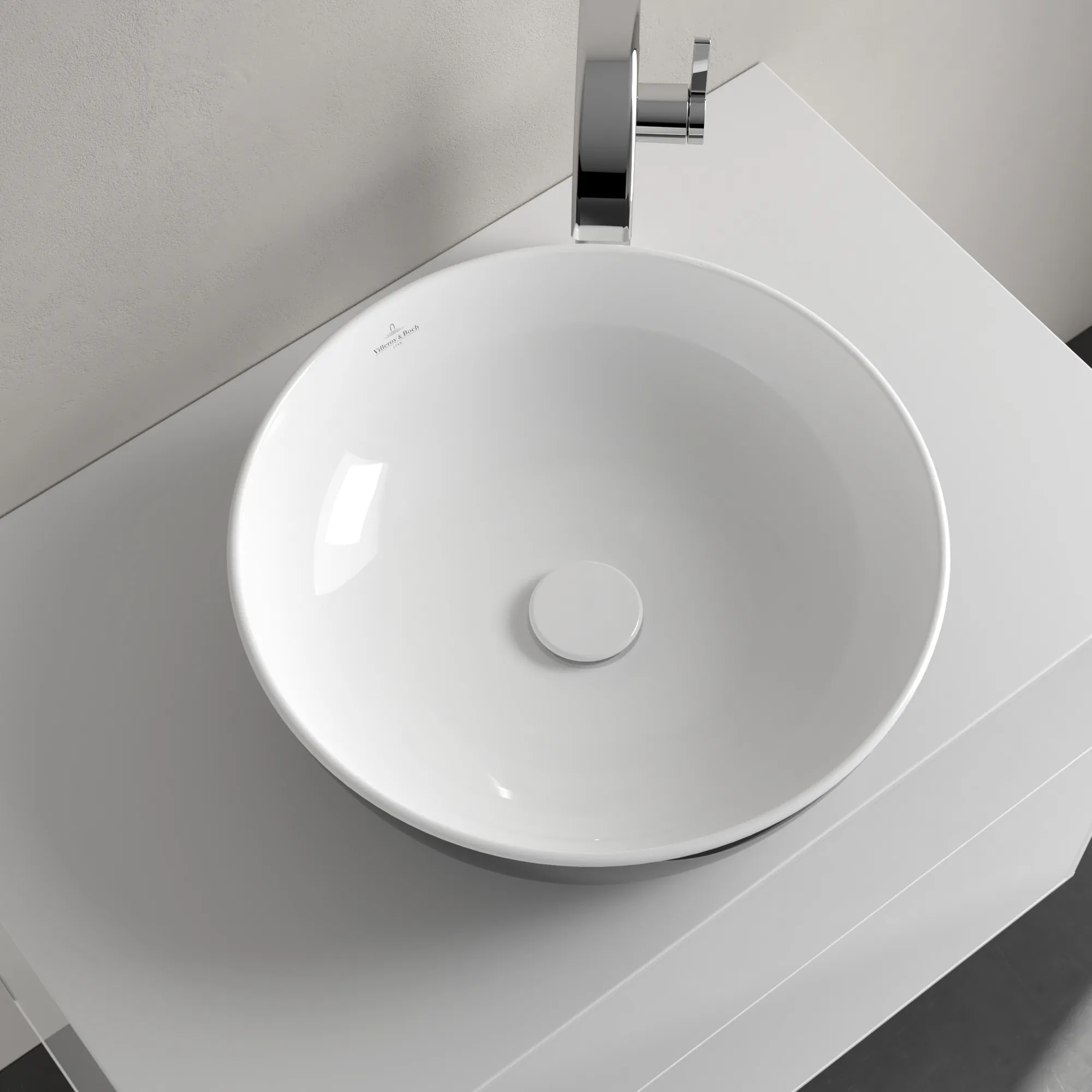Villeroy & Boch Aufsatzwaschtisch aus TitanCeram „Artis“ ⌀ 430 mm in Coal Black