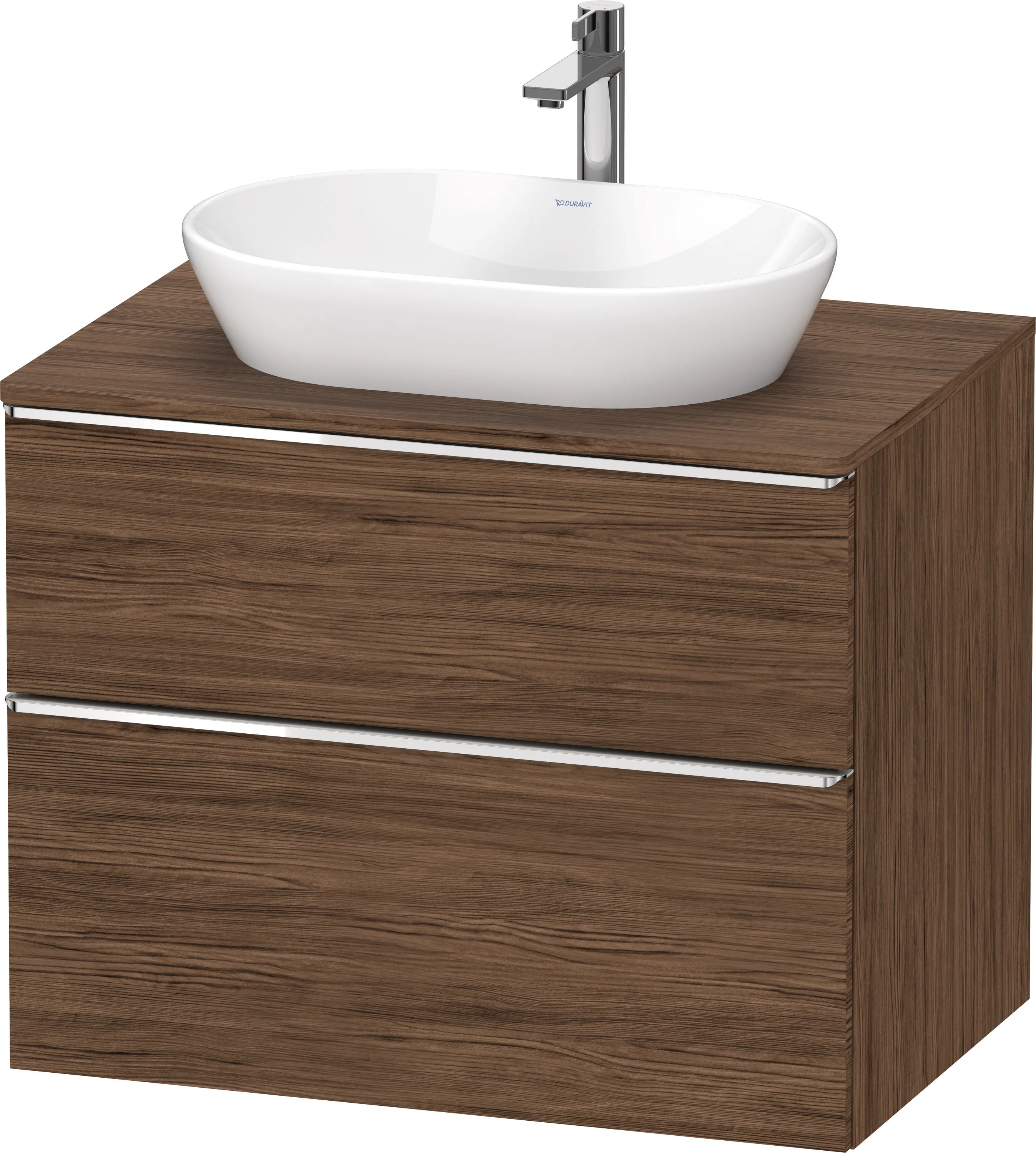 Duravit Waschtischunterschrank wandhängend „D-Neo“ 80 × 66,4 × 55 cm Nussbaum Dunkel