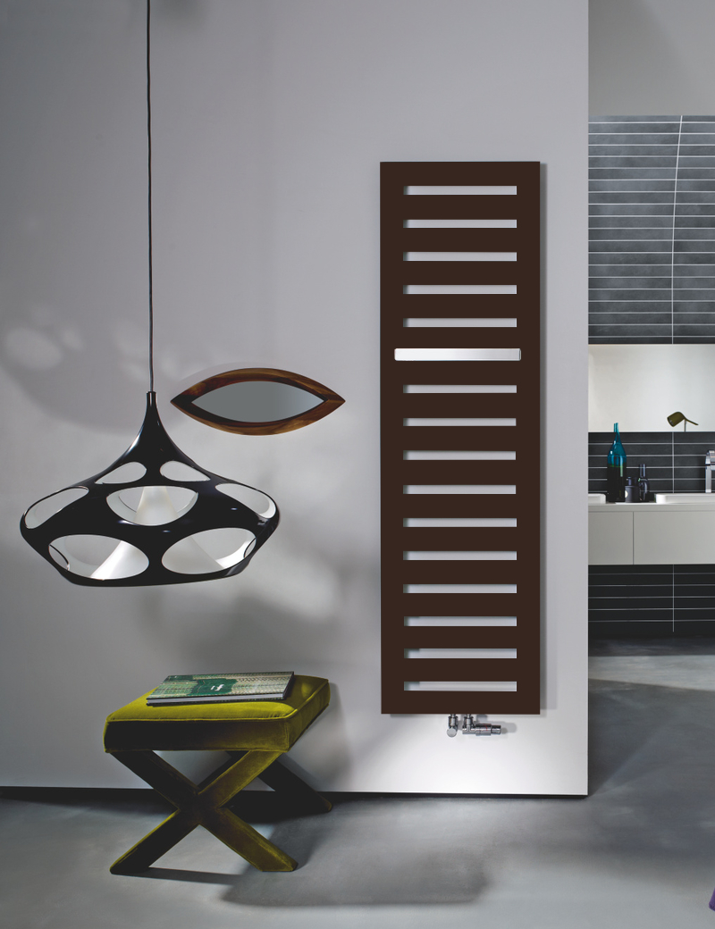 Zehnder Design-Handtuchwärmer „Metropolitan Bar“ mit Heizstab IHE 40 × 80,5 cm in Verkehrsweiß (RAL 9016, glänzend)