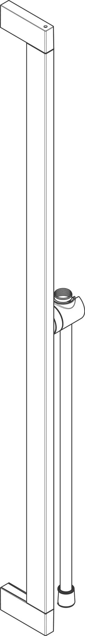 Unica Brausestange E Puro 90 cm mit Easy Slide Handbrausehalter und Isiflex Brauseschlauch 160 cm Chrom