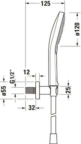 Brausegarnitur Brausen und Zubehör Brausehalterset „ZubehörArmaturen“ in Weiß (hochglanz)