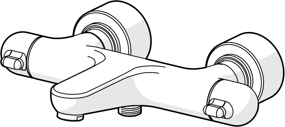 HansaMEDIPRO Wannen- und Brausearmatur HansaMEDIPRO 5810 Ausladung 197 mm DN15 Chrom HansaMEDIPRO Wannen- und Brausearmatur HansaMEDIPRO 5810 Ausladung 197 mm DN15 Chrom