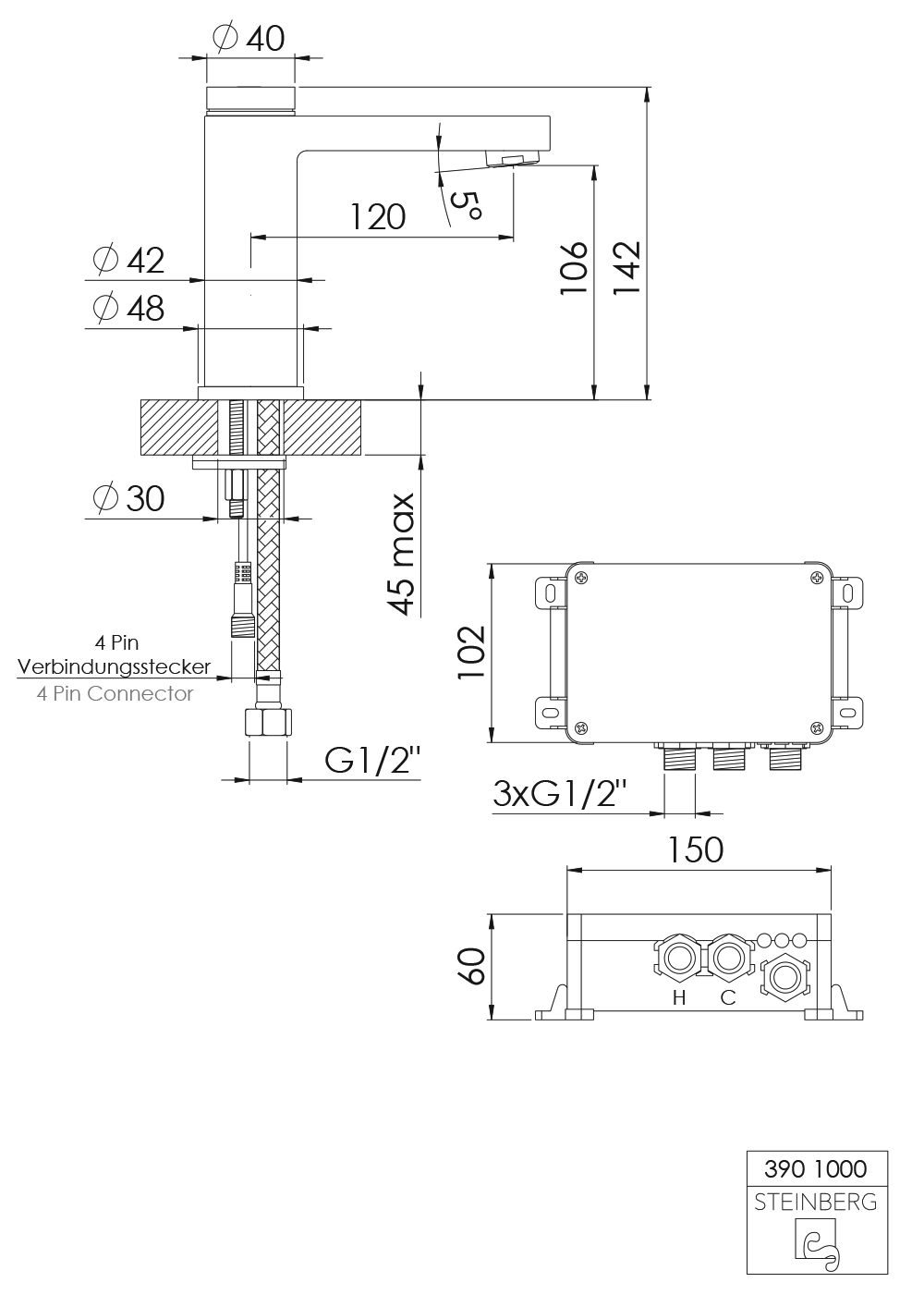 Steinberg Serie 390 Armatur