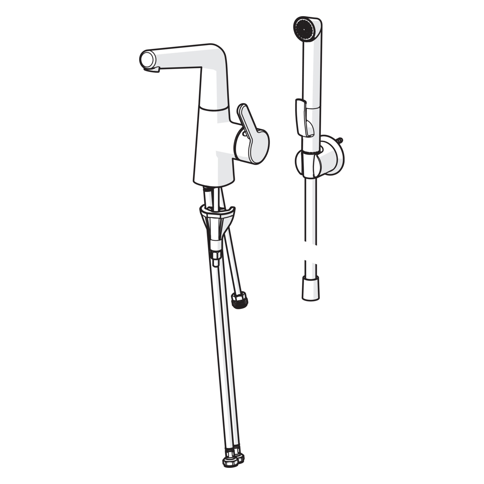 Einhand-Waschtischarmatur „Designo Style“ Ausladung 151 mm in Chrom Einhand-Waschtischarmatur „Designo Style“ Ausladung 151 mm in Chrom