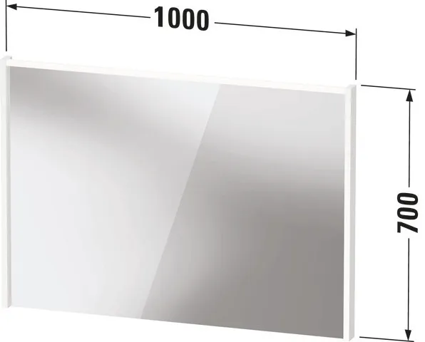 Duravit Spiegel mit LED-Beleuchtung „D-Code“ 100 × 70 cm in Basalt Matt Duravit Spiegel mit LED-Beleuchtung „D-Code“ 100 × 70 cm in Basalt Matt