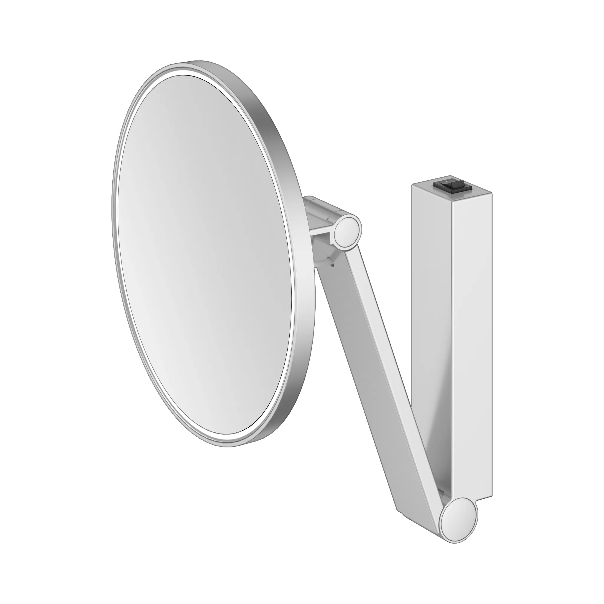KEUCO Kosmetikspiegel mit Wippschalter „iLook_move“ Rund, mit Beleuchtung in Aluminium-finish, ⌀ 212 mm KEUCO Kosmetikspiegel mit Wippschalter „iLook_move“ Rund, mit Beleuchtung in Aluminium-finish, ⌀ 212 mm