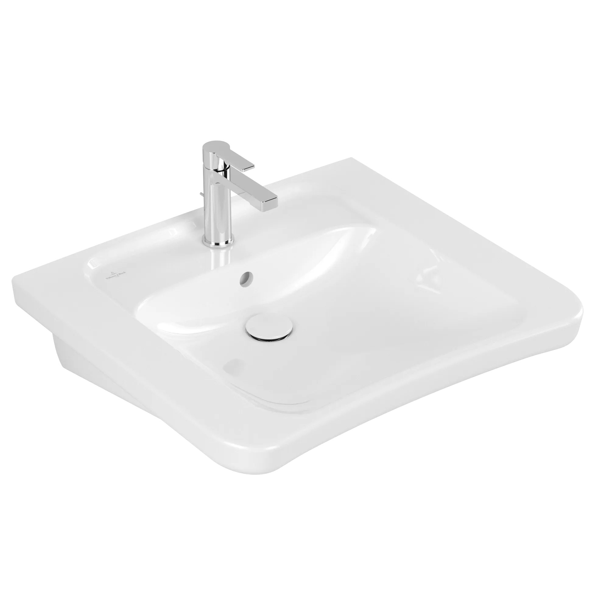 Villeroy & Boch Wandwaschtisch „ViCare“ 650 × 550 × 190 mm, mit Hahnlochbohrung