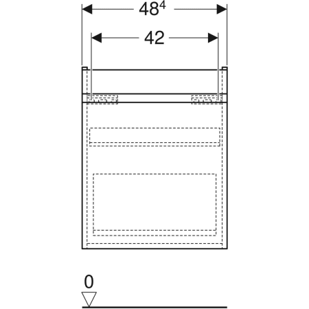 Renova Plan Unterschrank für Waschtisch, mit einer Schublade und einer Innenschublade: 48.4x60.6x40.7cm, Breite Waschtisch=55cm, Nussbaum hickory hell Renova Plan Unterschrank für Waschtisch, mit einer Schublade und einer Innenschublade: 48.4x60.6x40.7cm, Breite Waschtisch=55cm, Nussbaum hickory hell