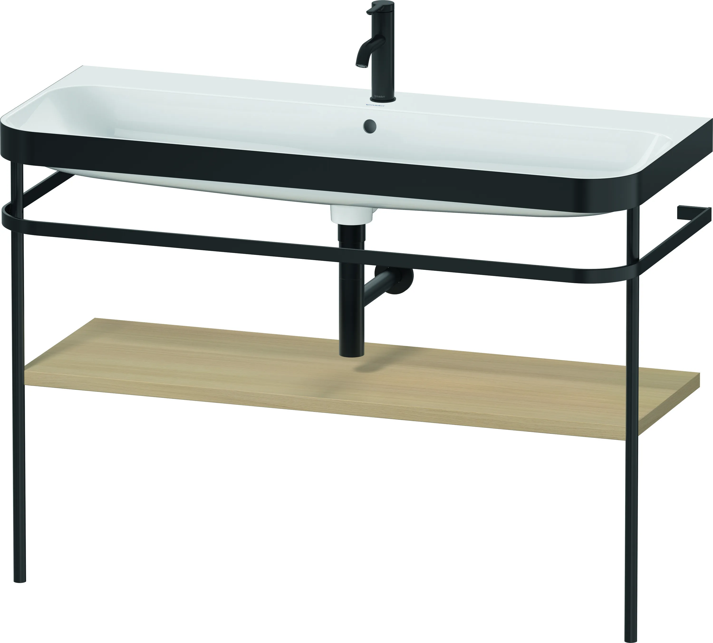 Duravit Waschtischunterschrank mit Metallkonsole „Happy D.2 Plus“ 117,5 × 85 × 49 cm in Mediterrane Eiche Duravit Waschtischunterschrank mit Metallkonsole „Happy D.2 Plus“ 117,5 × 85 × 49 cm in Mediterrane Eiche