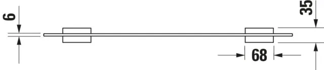 Duravit Ablage „Karree“ Glas matt in Befestigung sichtbar 60 × 0,6 × 11 cm Duravit Ablage „Karree“ Glas matt in Befestigung sichtbar 60 × 0,6 × 11 cm