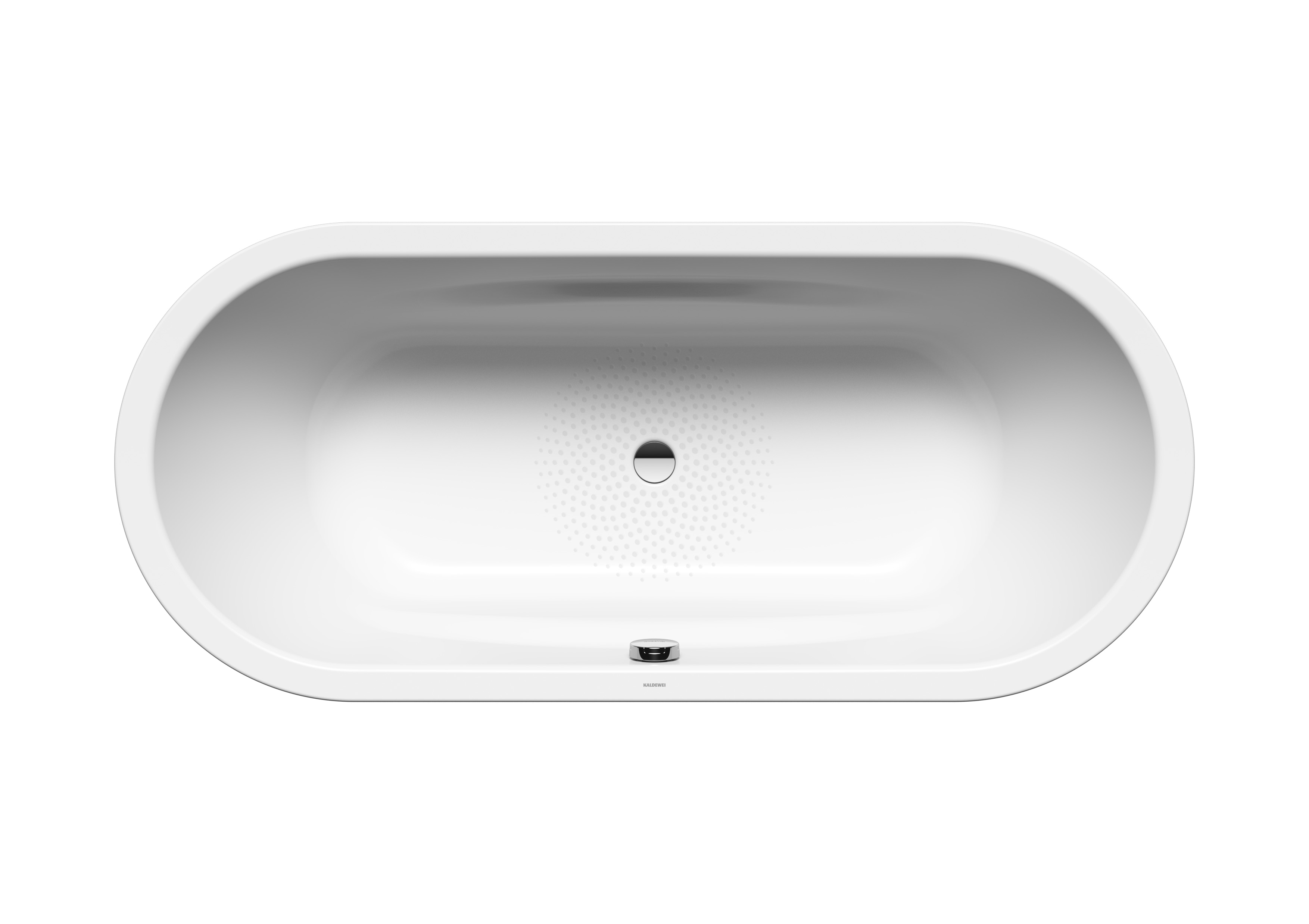 Kaldewei Badewanne „Vaio Duo Oval“ oval 180 × 80 cm, mit Grifflochbohrungen in schwarz