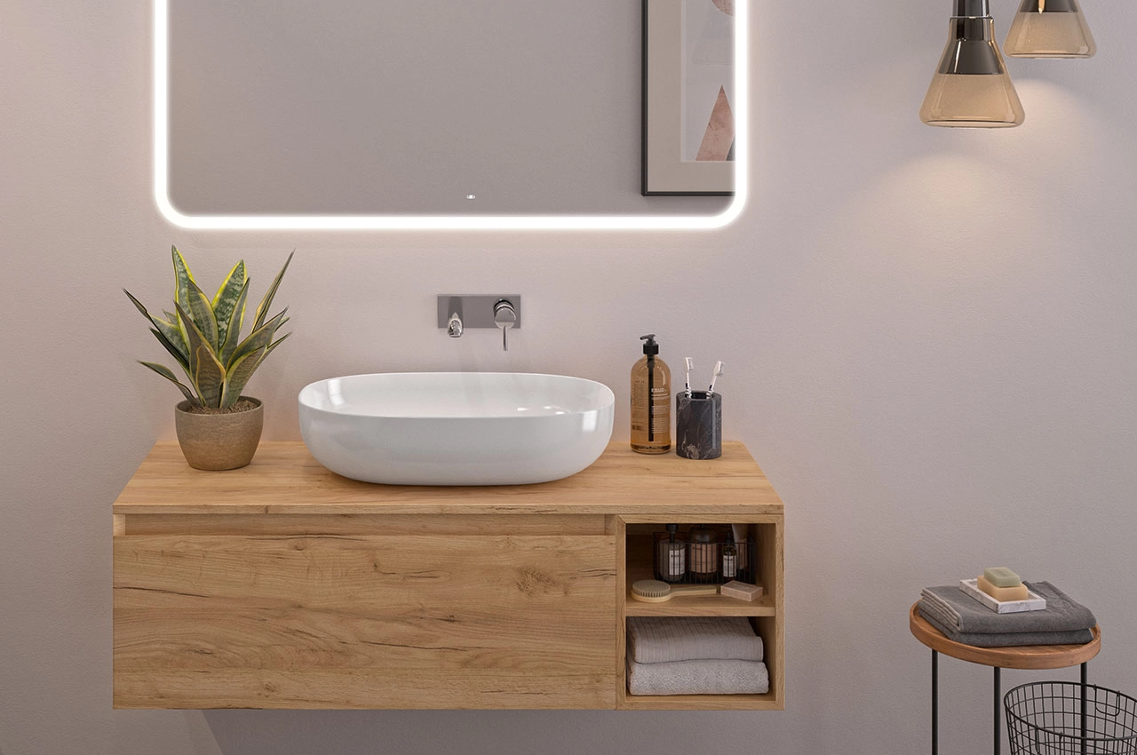 repaBAD Regal „Base 52“ 300 × 520 × 520 mm in Eiche Shadow repaBAD Regal „Base 52“ 300 × 520 × 520 mm in Eiche Shadow