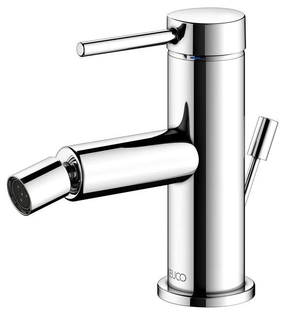 KEUCO IXMO Einhebel-Bidetmischer IXMO Soft mit Zugstangen-Ablaufgarnitur IXMO Soft, Rosette rund verchromt
