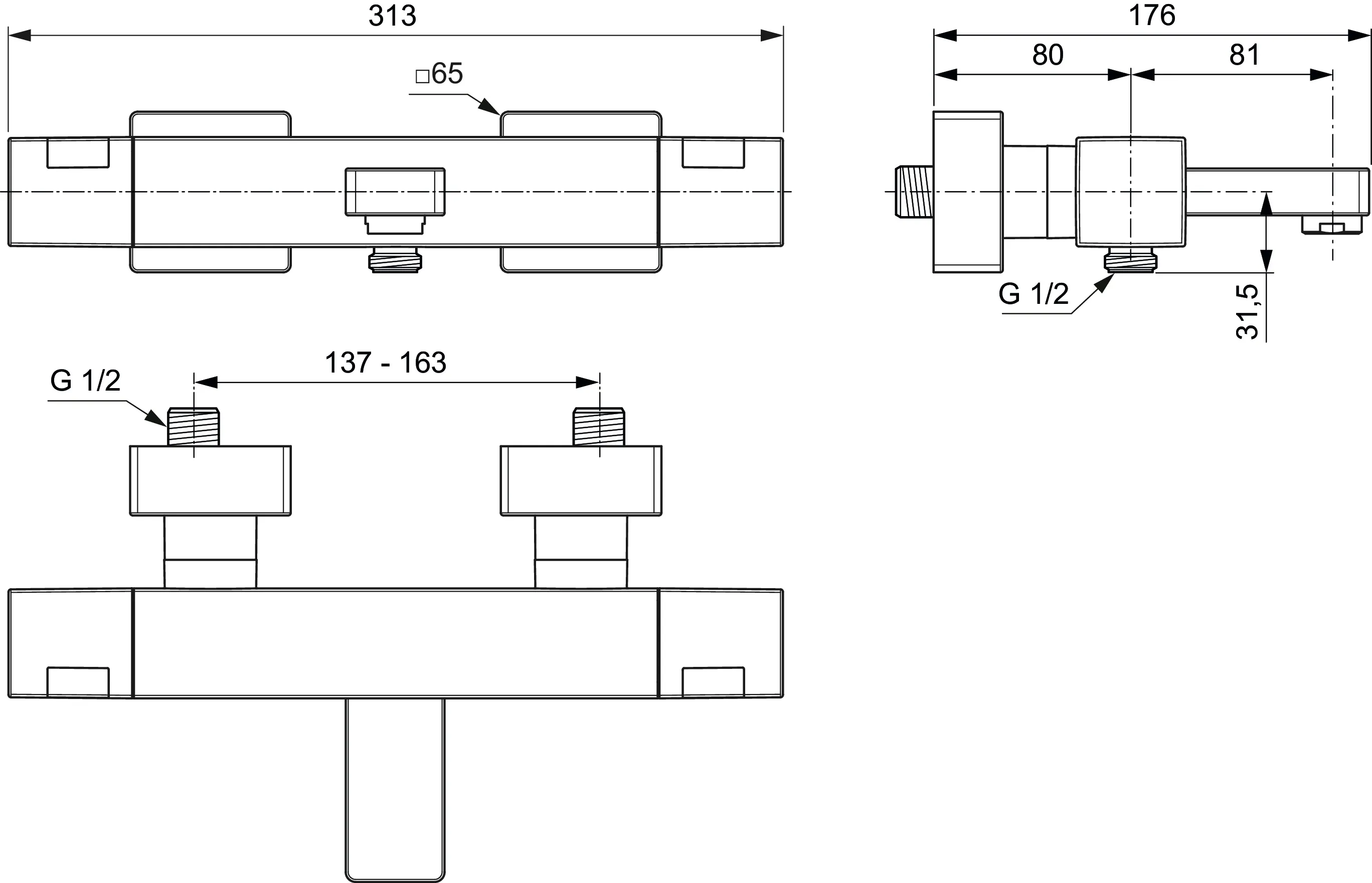 Badethermostat Aufputz Ceratherm C100 Square Chrom Badethermostat Aufputz Ceratherm C100 Square Chrom
