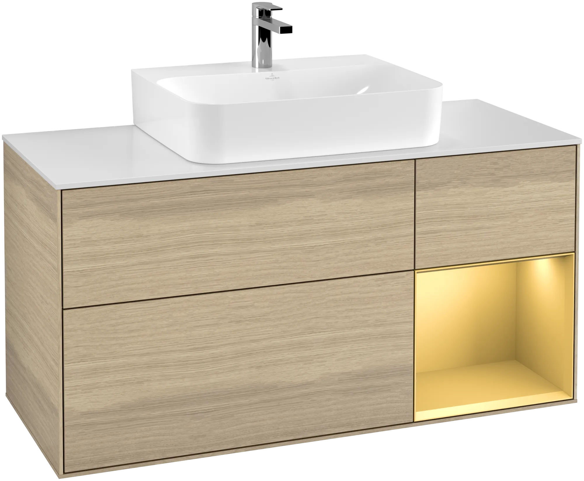 Villeroy & Boch Waschbeckenunterschrank Finion F17, 1200x603x501mm, mit Beleuchtung