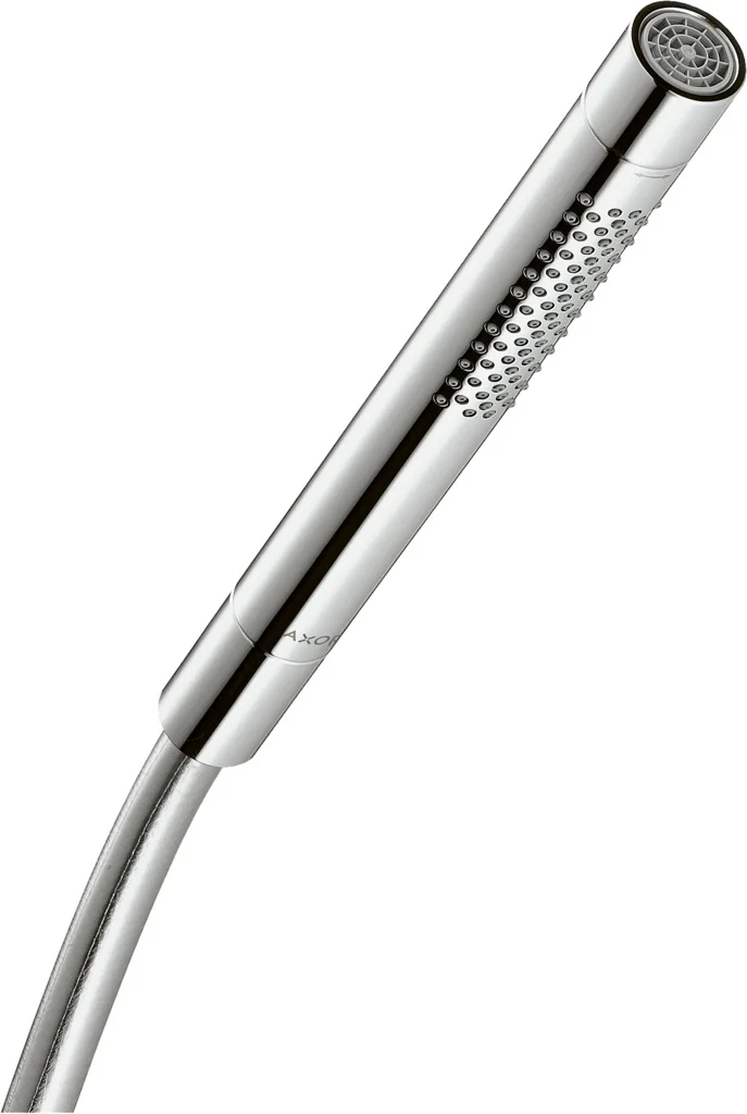 Hansgrohe AXOR Starck Handbrause chrom, 68 x 24 mm, Rain & MonoRain Strahlarten, QuickClean, für Durchlauferhitzer geeignet