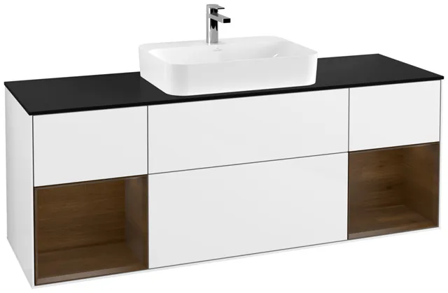 Villeroy & Boch Waschtischunterschrank „Finion“ für Schrankwaschtisch 1600 × 603 × 501 mm Glossy White Lacquer, für Becken mittig