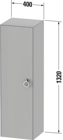 Duravit Halbhochschrank „White Tulip“ 40 × 132 × 36 cm