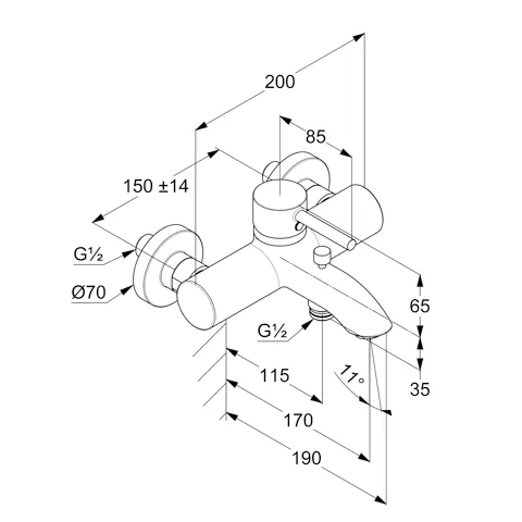 Kludi BOZZ WFB-Einhandmischer eigensicher brushed gold