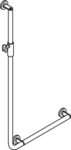 HEWI Haltegriff Ausführung rechts „System 900“ in Weiß tiefmatt / Hellgrau matt HEWI Haltegriff Ausführung rechts „System 900“ in Weiß tiefmatt / Hellgrau matt