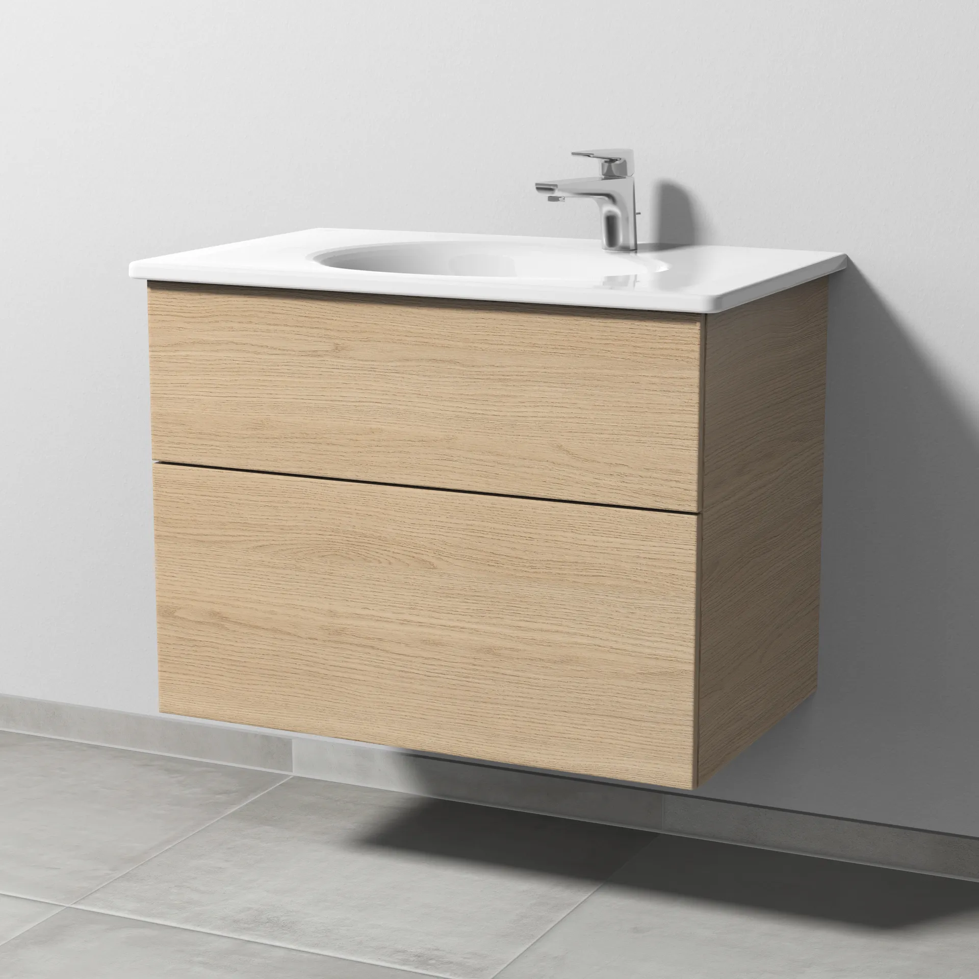 Sanipa Waschtischunterschrank „3way“ 755 × 588 × 482 mm in Eiche Nordic Sanipa Waschtischunterschrank „3way“ 755 × 588 × 482 mm in Eiche Nordic