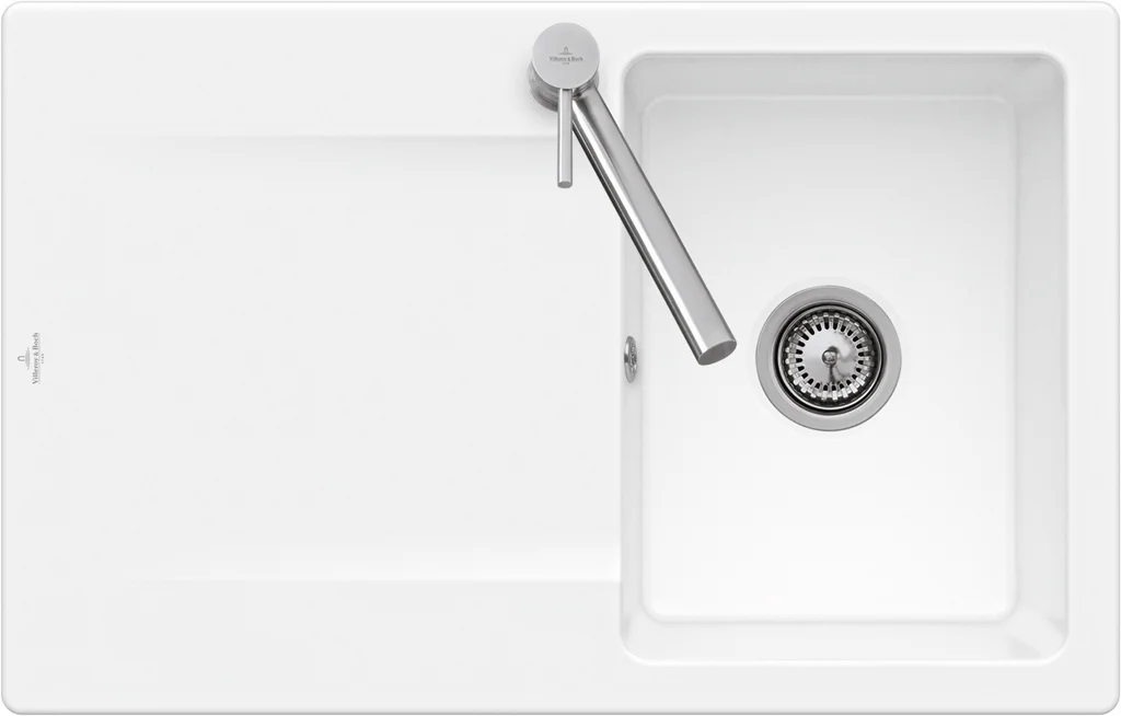 Villeroy & Boch Siluet 45 flat 33340F, flächenbündige Spüle, 780 x 490 mm, Pure Black Villeroy & Boch Siluet 45 flat 33340F, flächenbündige Spüle, 780 x 490 mm, Pure Black