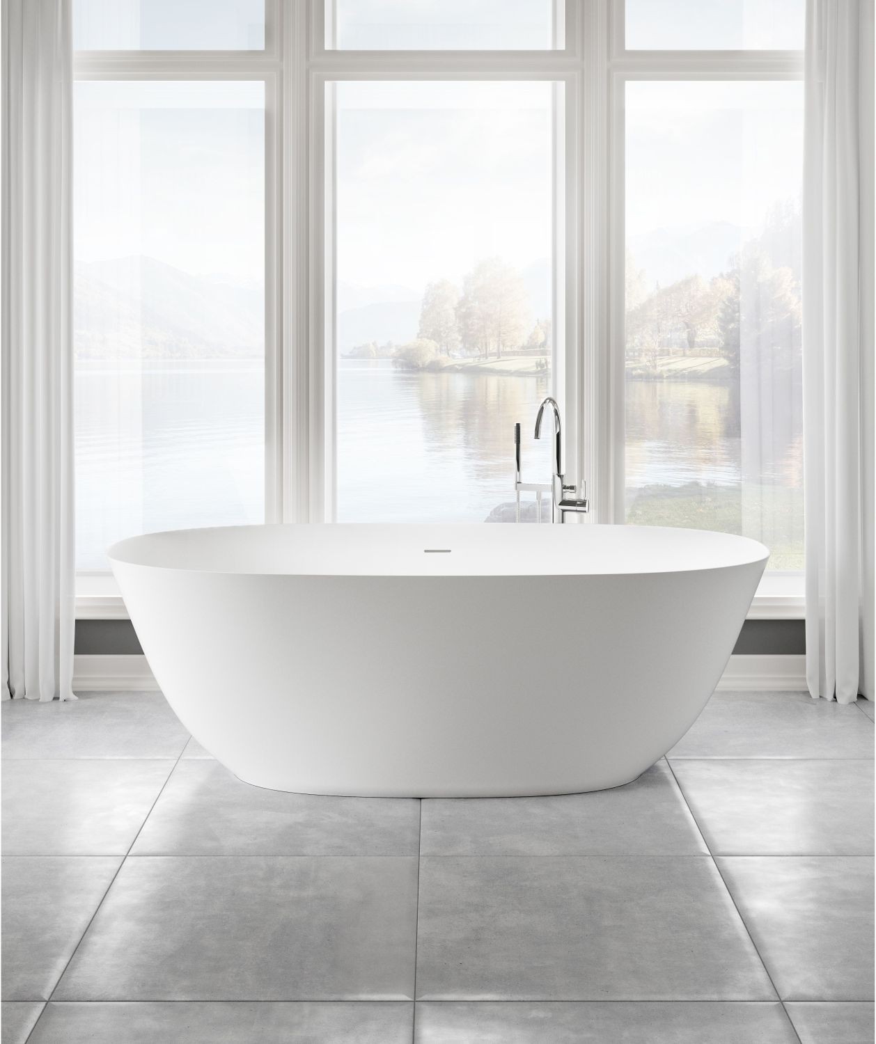 repaBAD Badewanne „Milano F“ freistehend oval 160 × 70 cm