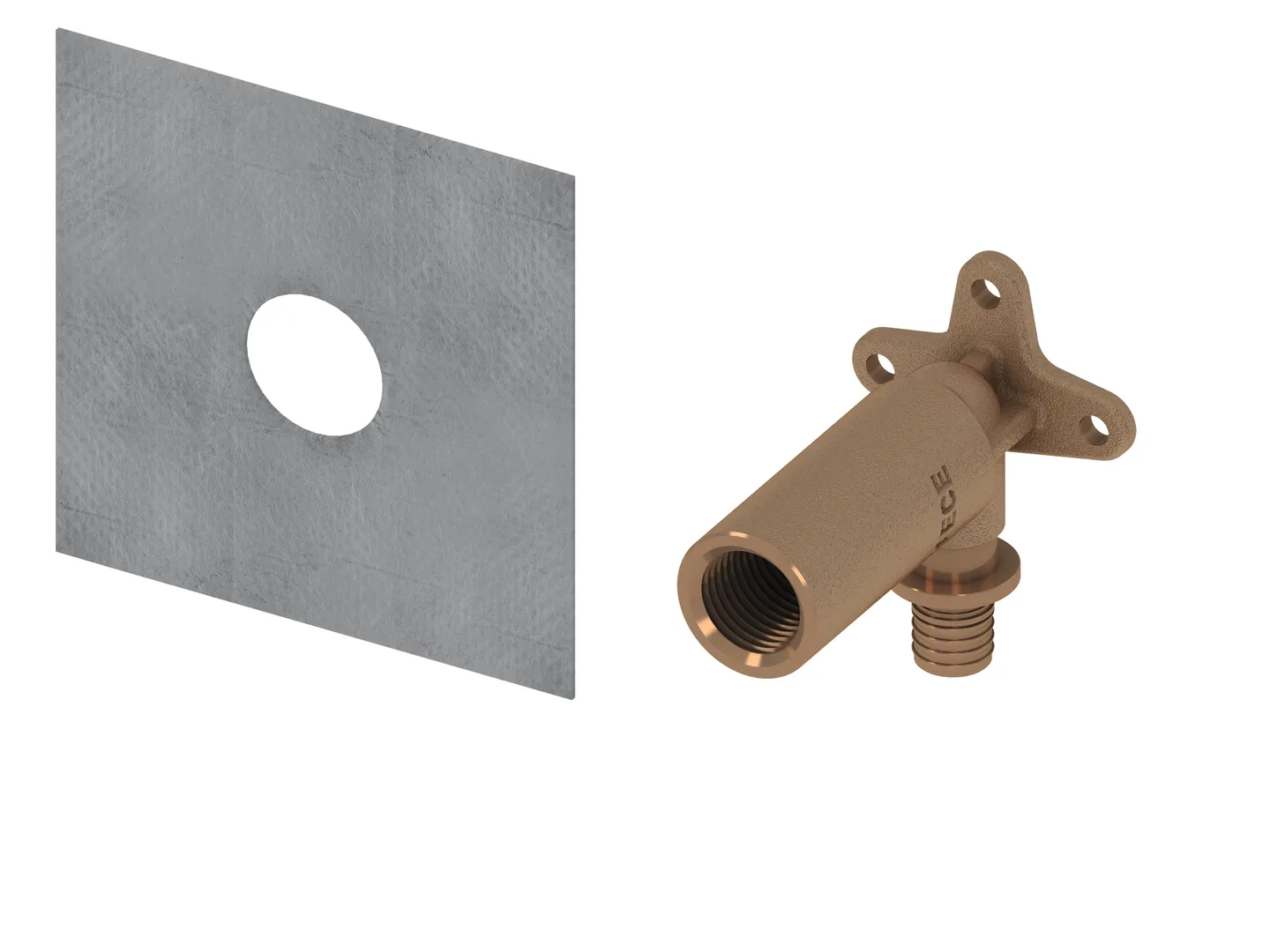 TECEprofil System-Wandscheibe TECEflex 16 × 1/2″, lange Ausführung, Siliziumbronze TECEprofil System-Wandscheibe TECEflex 16 × 1/2″, lange Ausführung, Siliziumbronze