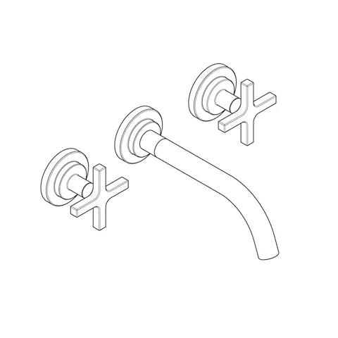 NOVA FONTE 3LochWaschtisch CLASSIC UPWandmontage 180 mm chrom NOVA FONTE 3LochWaschtisch CLASSIC UPWandmontage 180 mm chrom