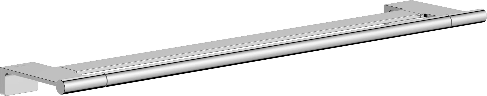 Hansgrohe AddStoris S Doppelbadetuchhalter in Chrom, 661 mm Länge, verdeckte Befestigung