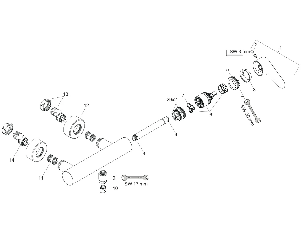 Brausenmischer AP Axor Citterio M DN15 chrom