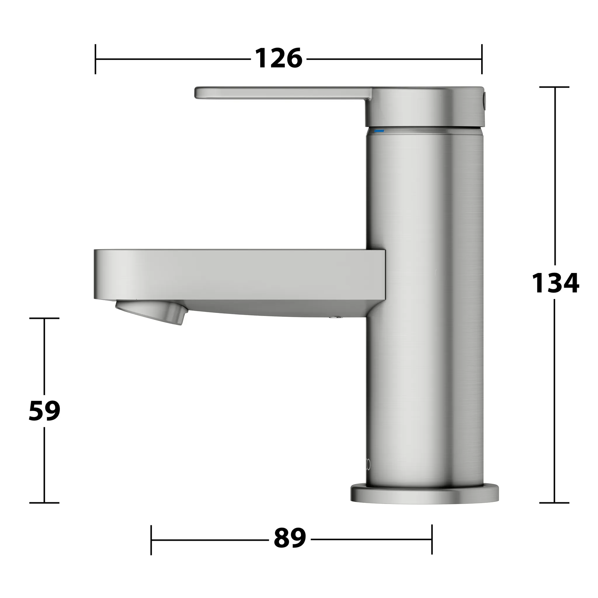 KEUCO IXMO Einhebel-Waschtischmischer 60 IXMO Flat ohne Zugstangen-Ablaufgarnitur IXMO Flat, Rosette rund Edelstahl-finish