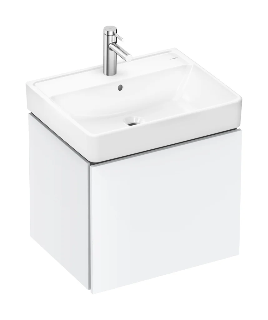 Hansgrohe Waschtisch Xanuia Q, weiß, 600x480 mm, wandhängend mit Hahnloch und Überlauf