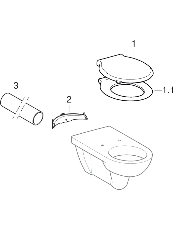 Geberit Renova Comfort Wand-WC Tiefspüler, verlängerte Ausladung, barrierefrei – 70 cm, weiß Geberit Renova Comfort Wand-WC Tiefspüler, verlängerte Ausladung, barrierefrei – 70 cm, weiß