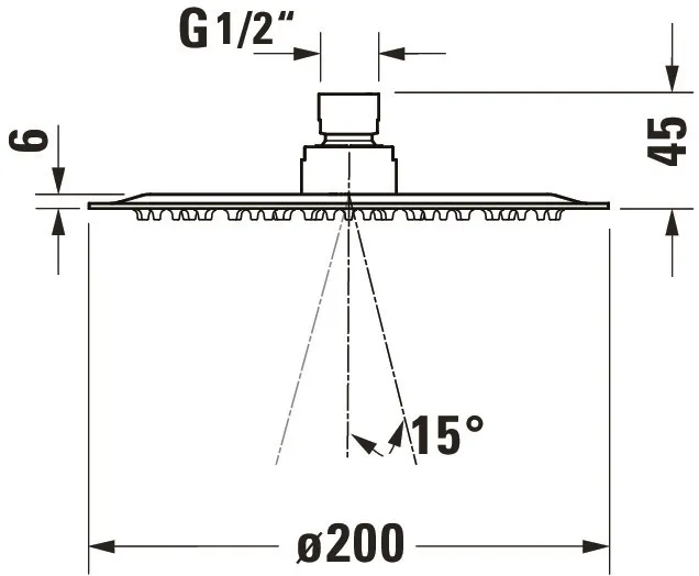 Duschkopf „Zubehör Armaturen“ ⌀ 200 mm in Chrom Duschkopf „Zubehör Armaturen“ ⌀ 200 mm in Chrom