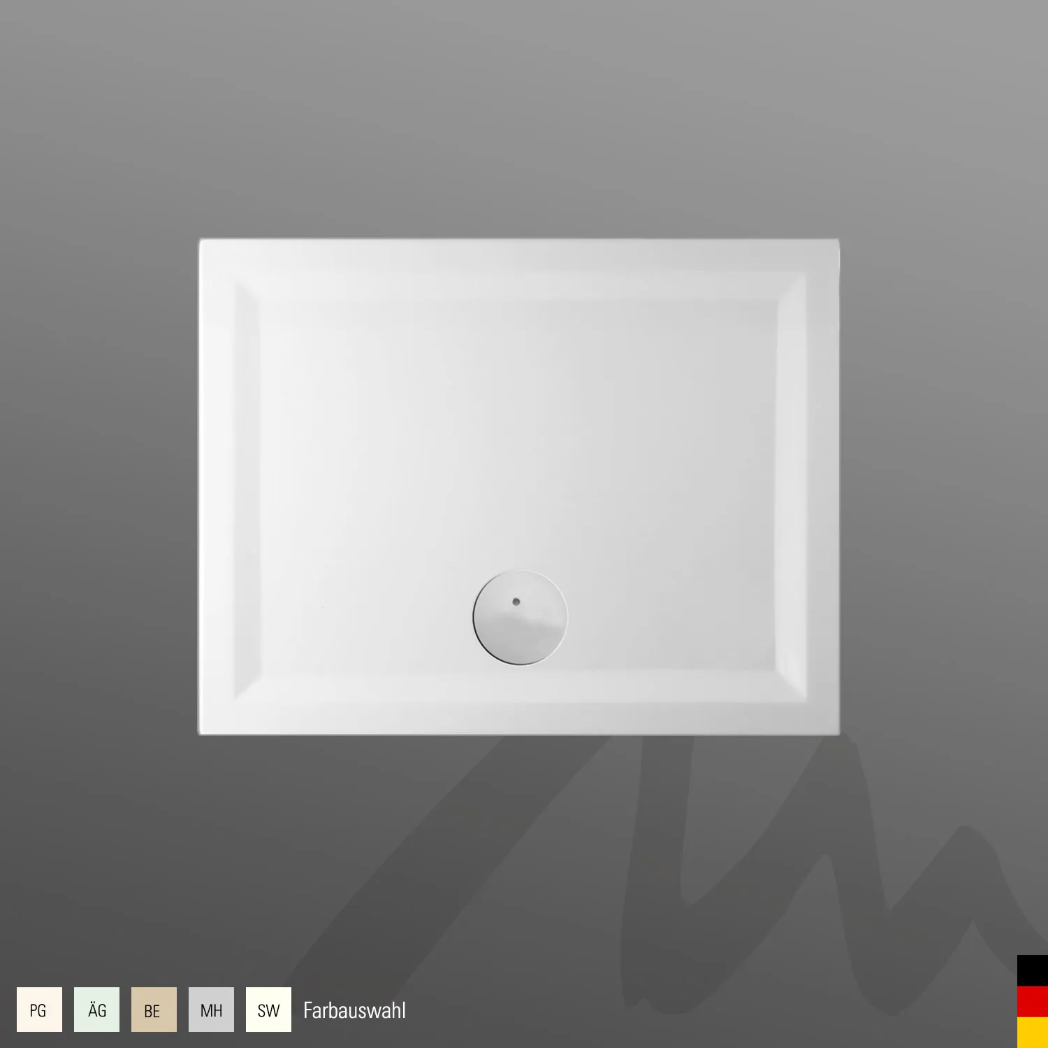 Mauersberger Duschwanne „localis“ 900 × 700 mm in Bahama-Beige