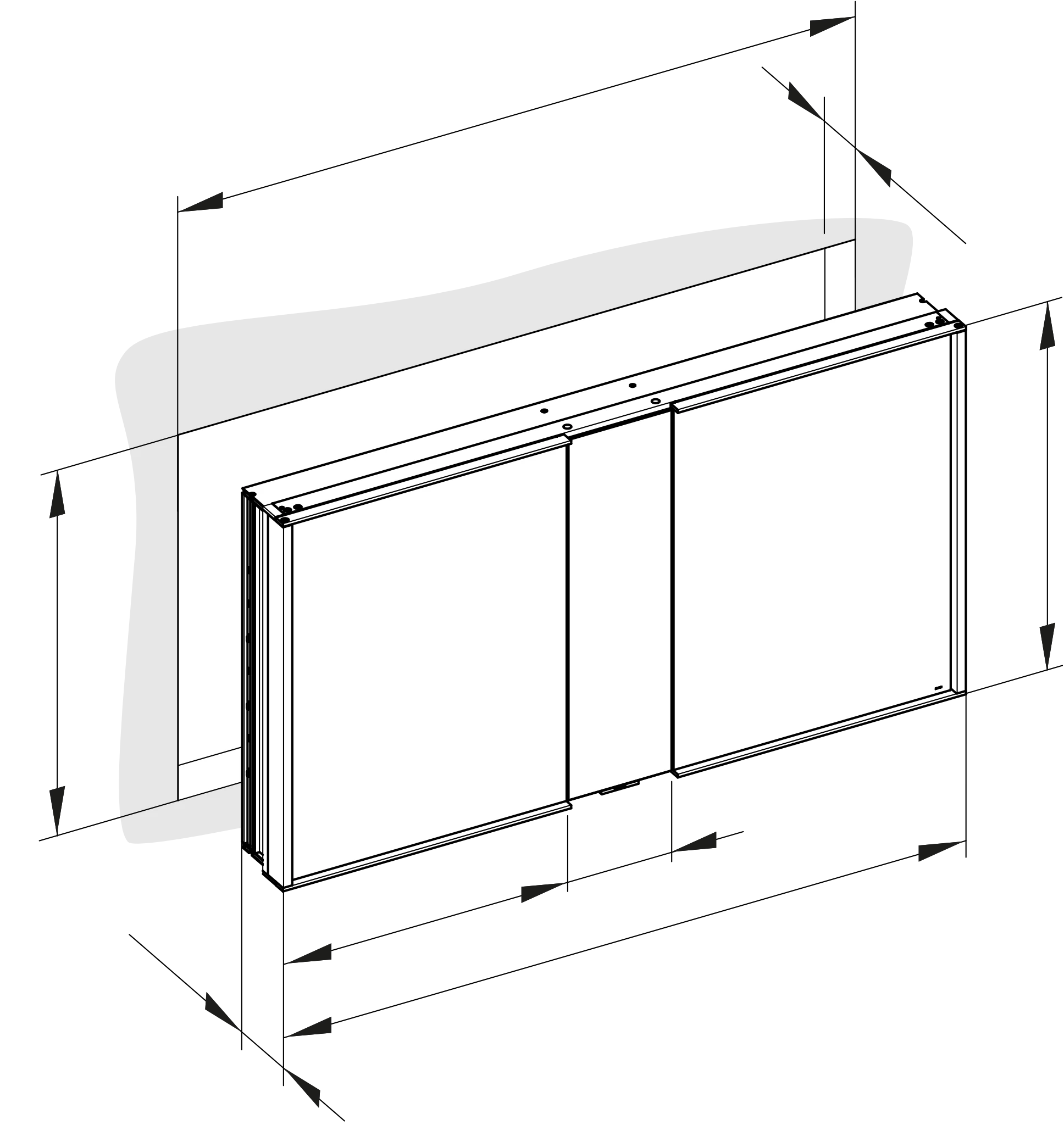 KEUCO Wandeinbau Spiegelschrank „Royal Match“ in Silber (eloxiert), Unterputz, mit Steckdosen 1300 × 700 × 149 mm KEUCO Wandeinbau Spiegelschrank „Royal Match“ in Silber (eloxiert), Unterputz, mit Steckdosen 1300 × 700 × 149 mm