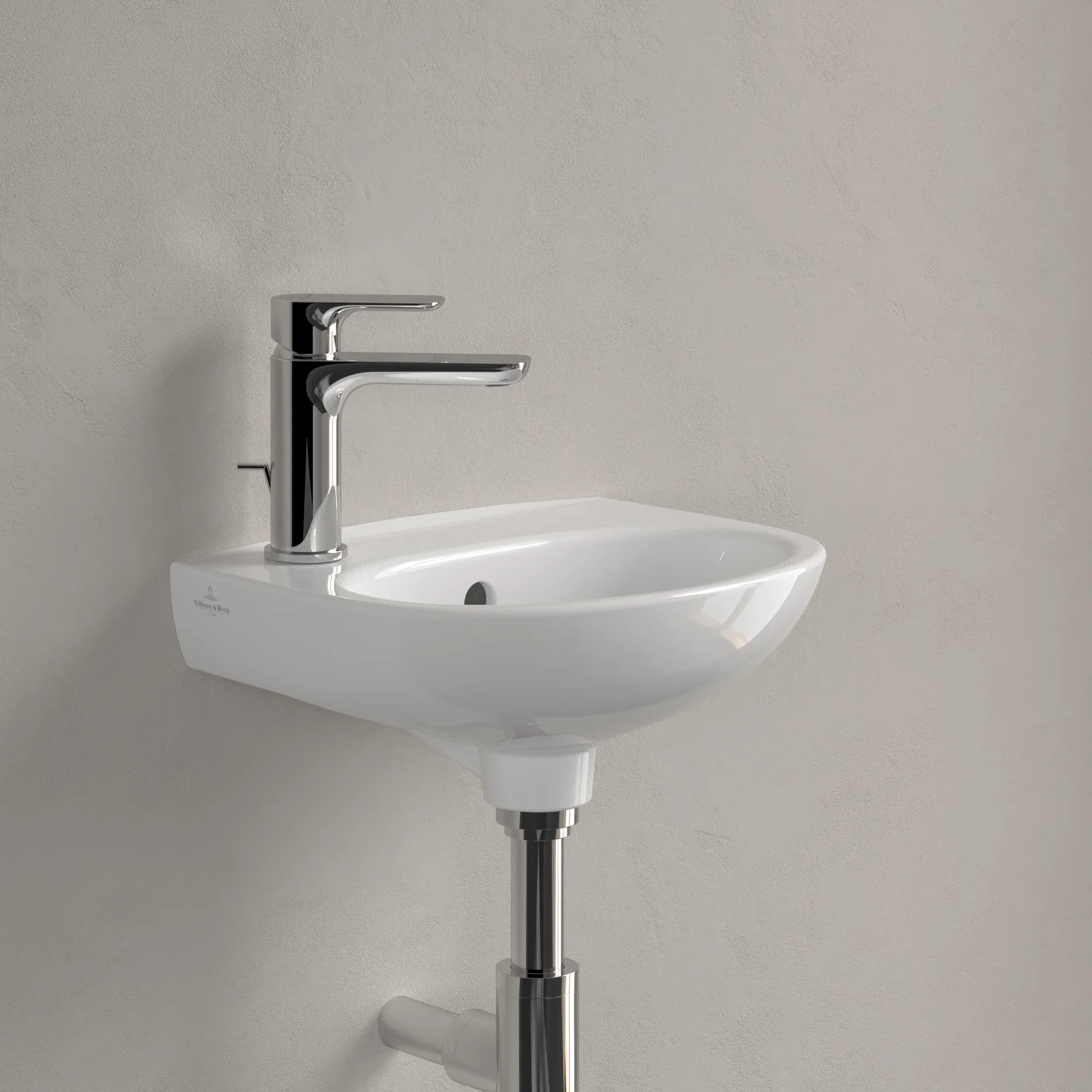 Villeroy & Boch Handwaschbecken „O.novo“ 275 × 360 × 145 mm, für Becken mittig, Hahnlochposition links in Weiß Alpin Villeroy & Boch Handwaschbecken „O.novo“ 275 × 360 × 145 mm, für Becken mittig, Hahnlochposition links in Weiß Alpin