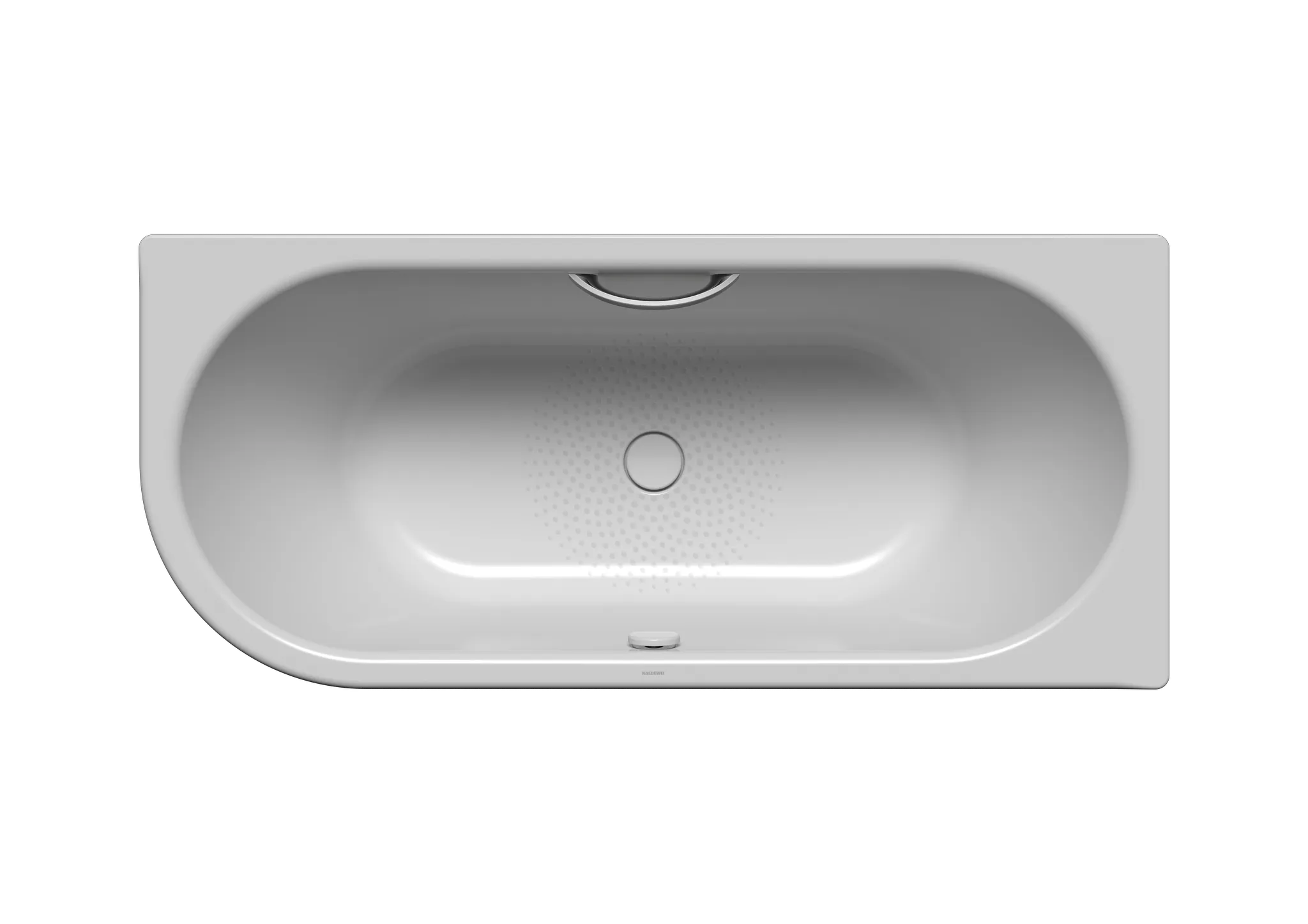 Kaldewei Badewanne „Centro Duo 1“ eck, asymmetrisch rechteck 170 × 75 cm, mit Grifflochbohrungen, links mit Überlaufbohrung, in manhattan