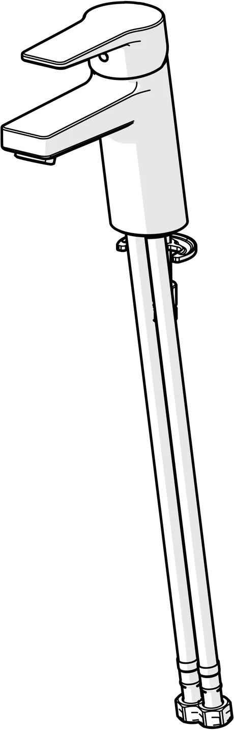 HansaTWIST EHM WT-Batt. Waschtischarmatur Standmontage Einhebelmischer Chrom DN15 121mm HansaTWIST EHM WT-Batt. Waschtischarmatur Standmontage Einhebelmischer Chrom DN15 121mm
