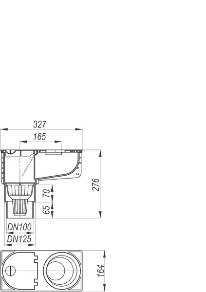 Regenwasserablauf 660, DN 100/DN 125