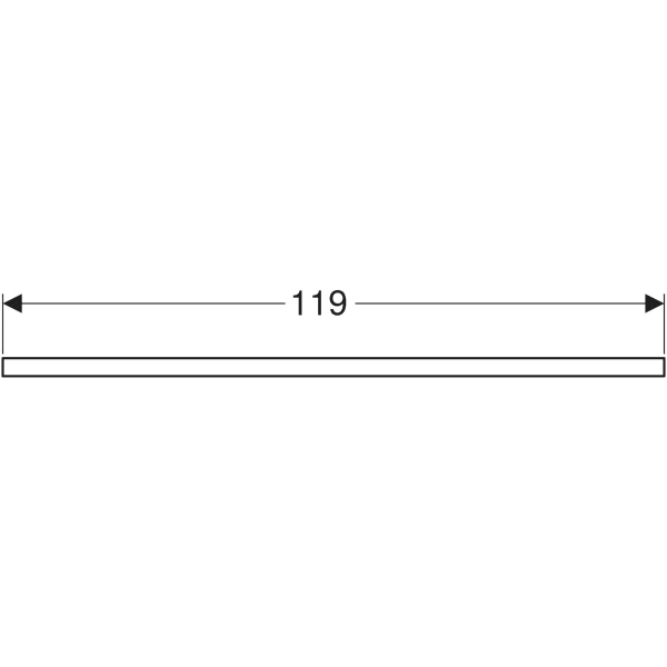 Geberit ONE Waschtischplatte greige matt, 119 x 3,2 x 47,3 cm, Ausschnitt links/rechts für Aufsatzwaschtisch rechteckig