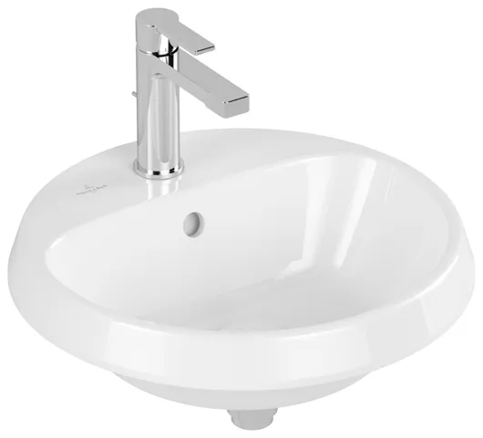 Villeroy & Boch Einbauwaschtisch „Architectura“ mit 1×1 Hahnlochbohrung, ⌀ 450 mm, mit Hahnlochbohrung, Hahnlochposition mittig in Weiß Alpin Villeroy & Boch Einbauwaschtisch „Architectura“ mit 1×1 Hahnlochbohrung, ⌀ 450 mm, mit Hahnlochbohrung, Hahnlochposition mittig in Weiß Alpin