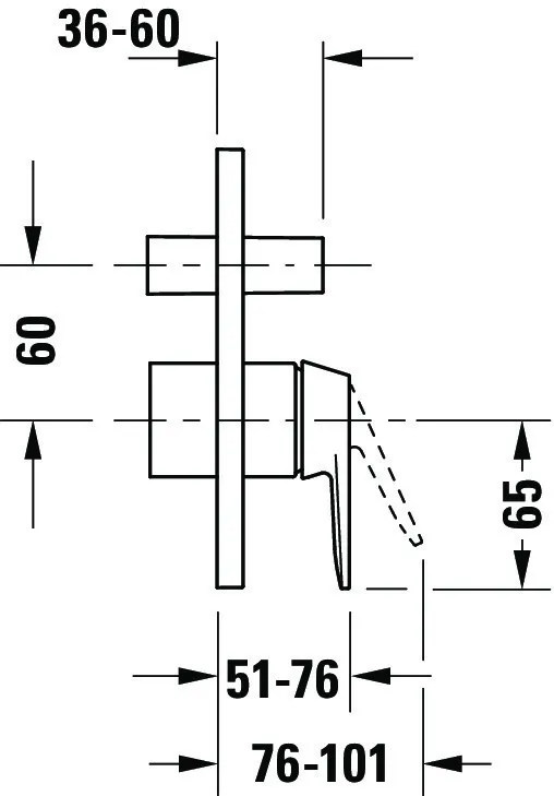 Duravit Zweihand-Unterputz-Armatur „Manhattan“ in Chrom Duravit Zweihand-Unterputz-Armatur „Manhattan“ in Chrom