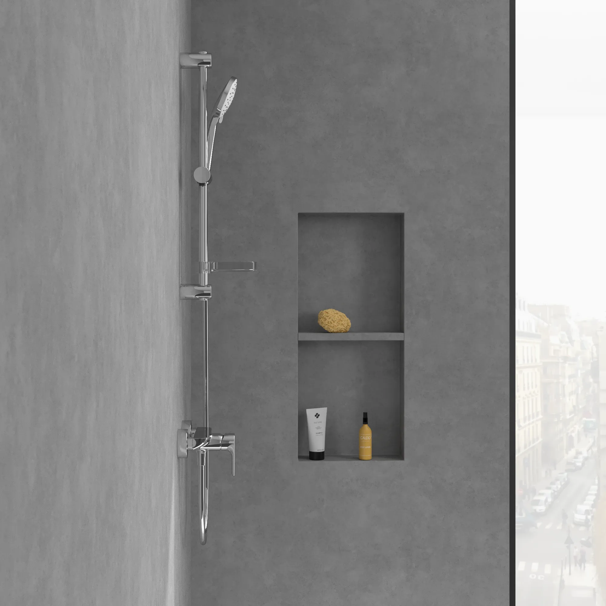 Einhand-Duscharmatur „O.novo“ 13,1 cm in Chrom Einhand-Duscharmatur „O.novo“ 13,1 cm in Chrom