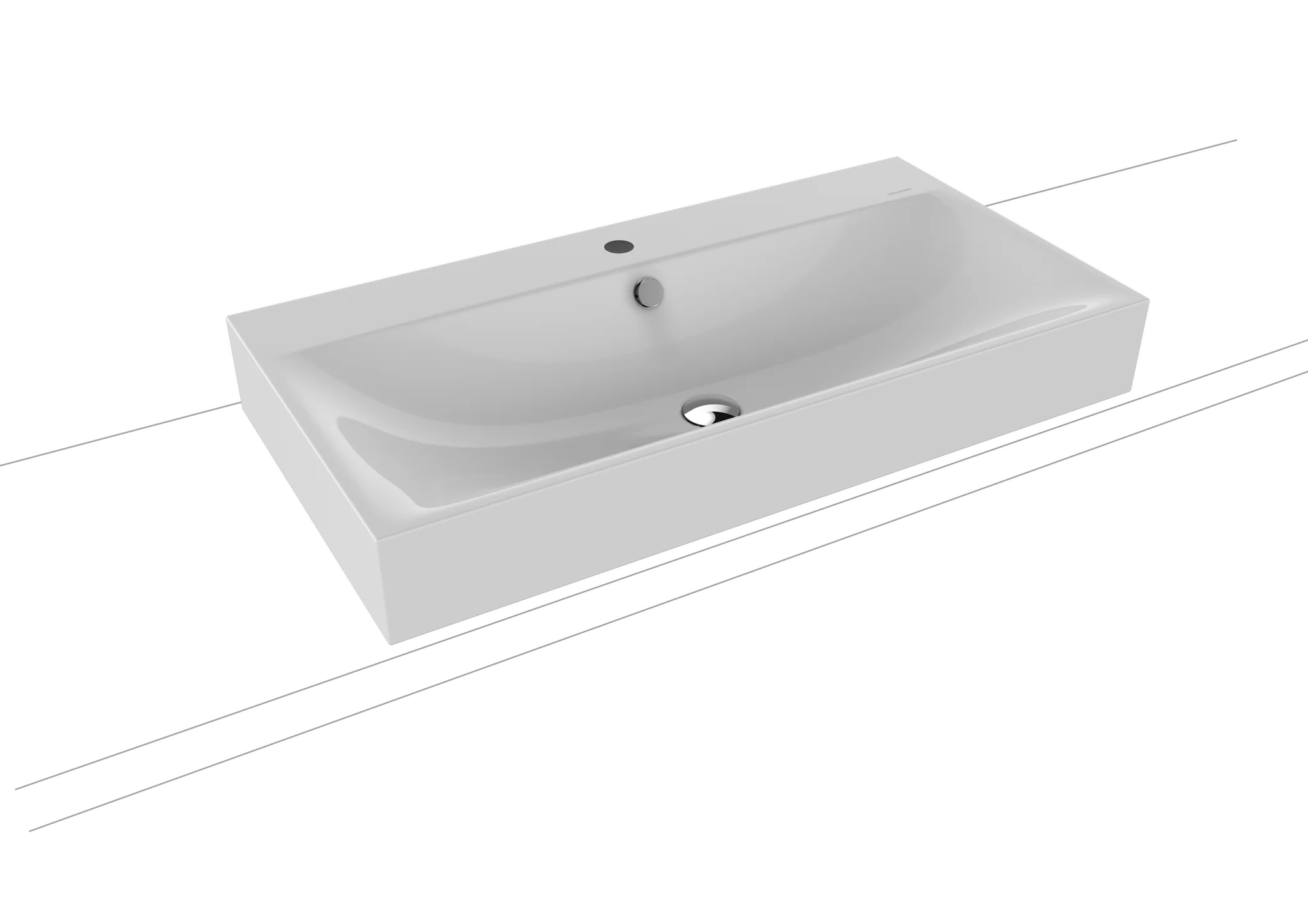 Kaldewei Aufsatzwaschtisch SILENIO, 900x460 mm, Randhöhe 120 mm, manhattan, Perl-Effekt, chrom, mit Überlauf, 1er Hahnlochbohrung Kaldewei Aufsatzwaschtisch SILENIO, 900x460 mm, Randhöhe 120 mm, manhattan, Perl-Effekt, chrom, mit Überlauf, 1er Hahnlochbohrung