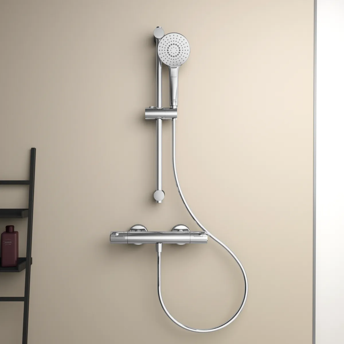 Brausethermostat Aufputz Ceratherm T50, Ausladung 78mm, mit Brausegarnitur, Brausestange 600mm, Chrom Brausethermostat Aufputz Ceratherm T50, Ausladung 78mm, mit Brausegarnitur, Brausestange 600mm, Chrom